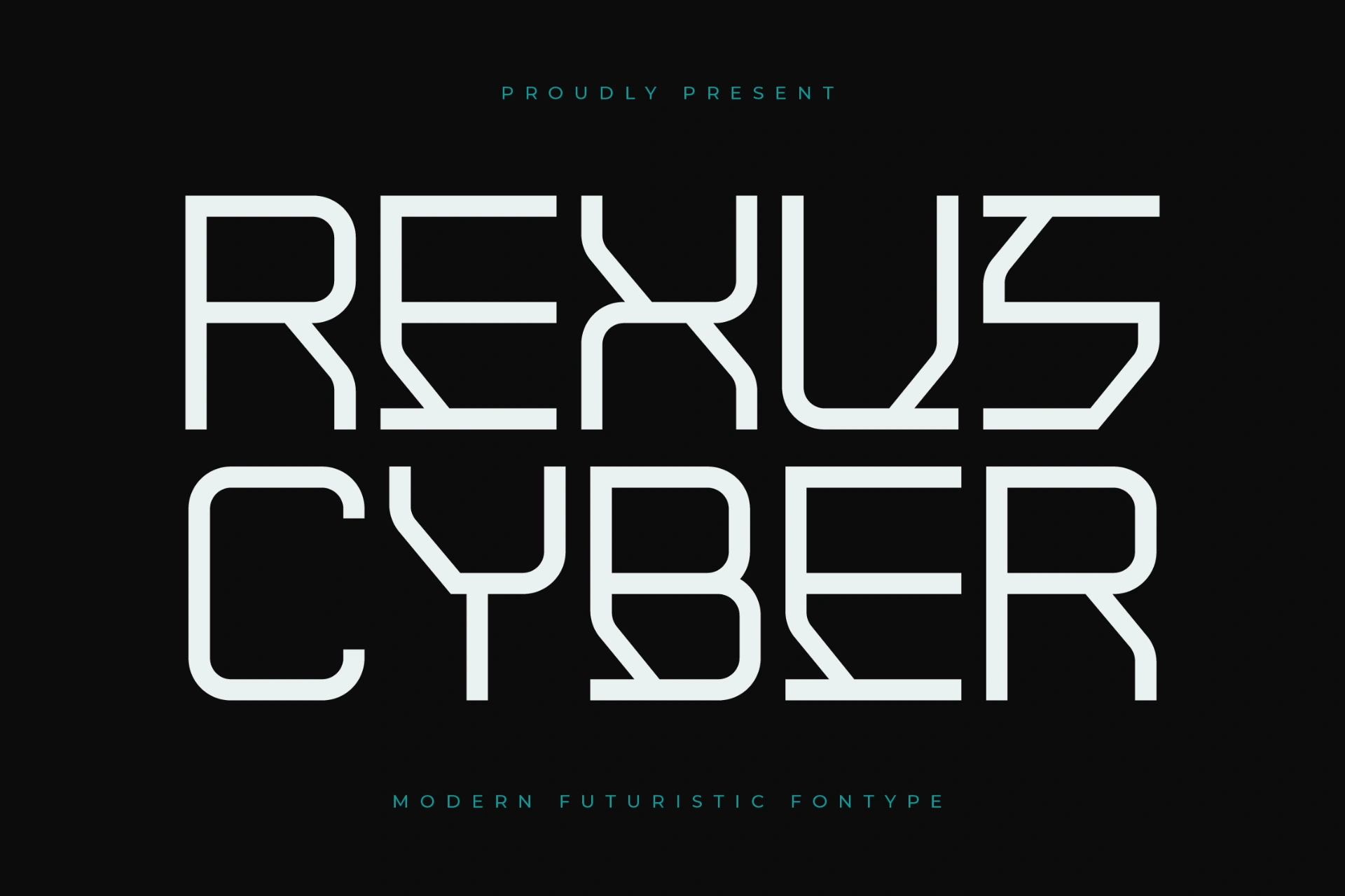 Preview of Rexus Cyber – Modern Futuristic Fontype font