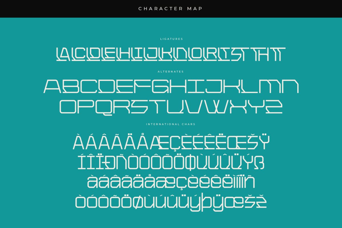 Rexus Cyber – Modern Futuristic Fontype font preview 14