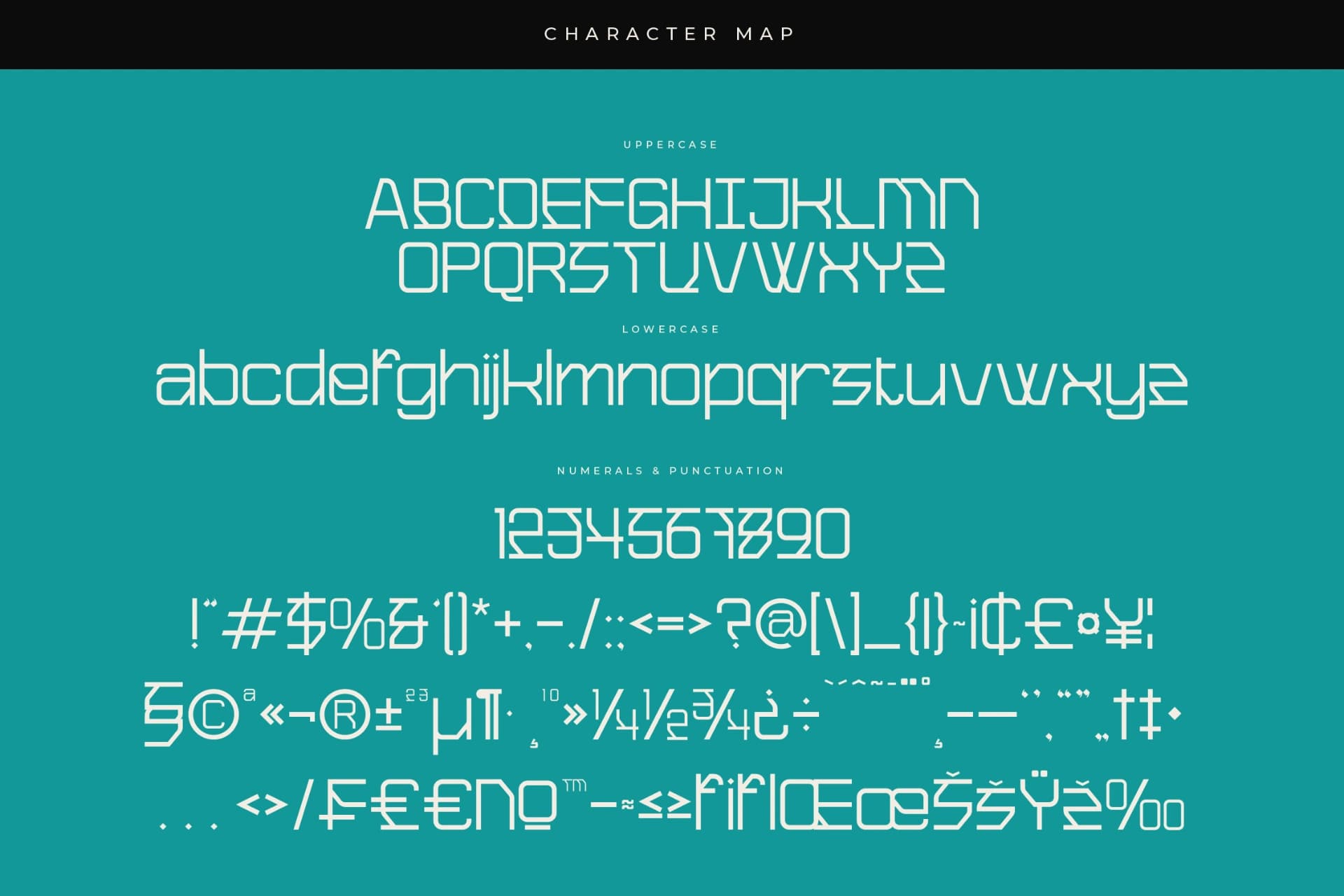 Preview 13 for Rexus Cyber – Modern Futuristic Fontype
