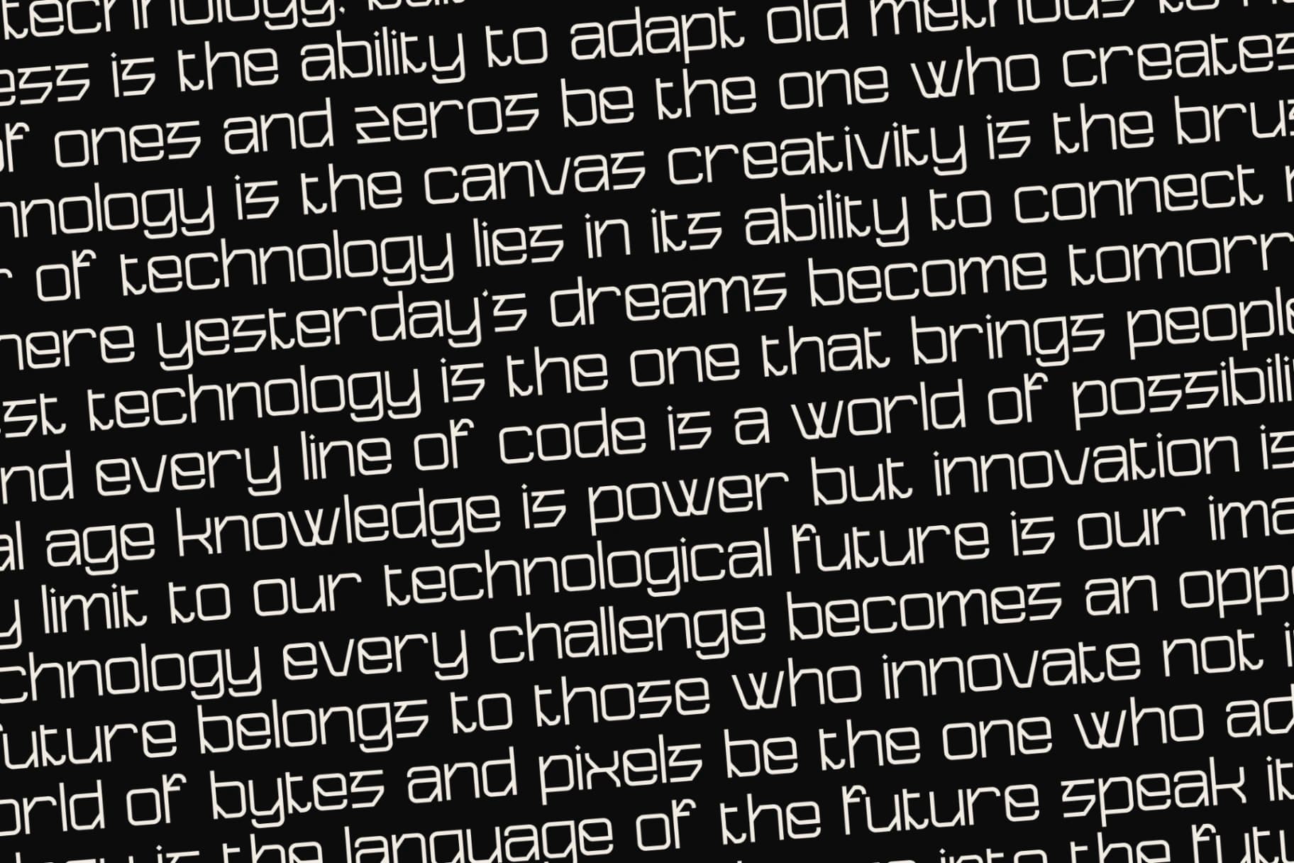 Preview 11 for Rexus Cyber – Modern Futuristic Fontype