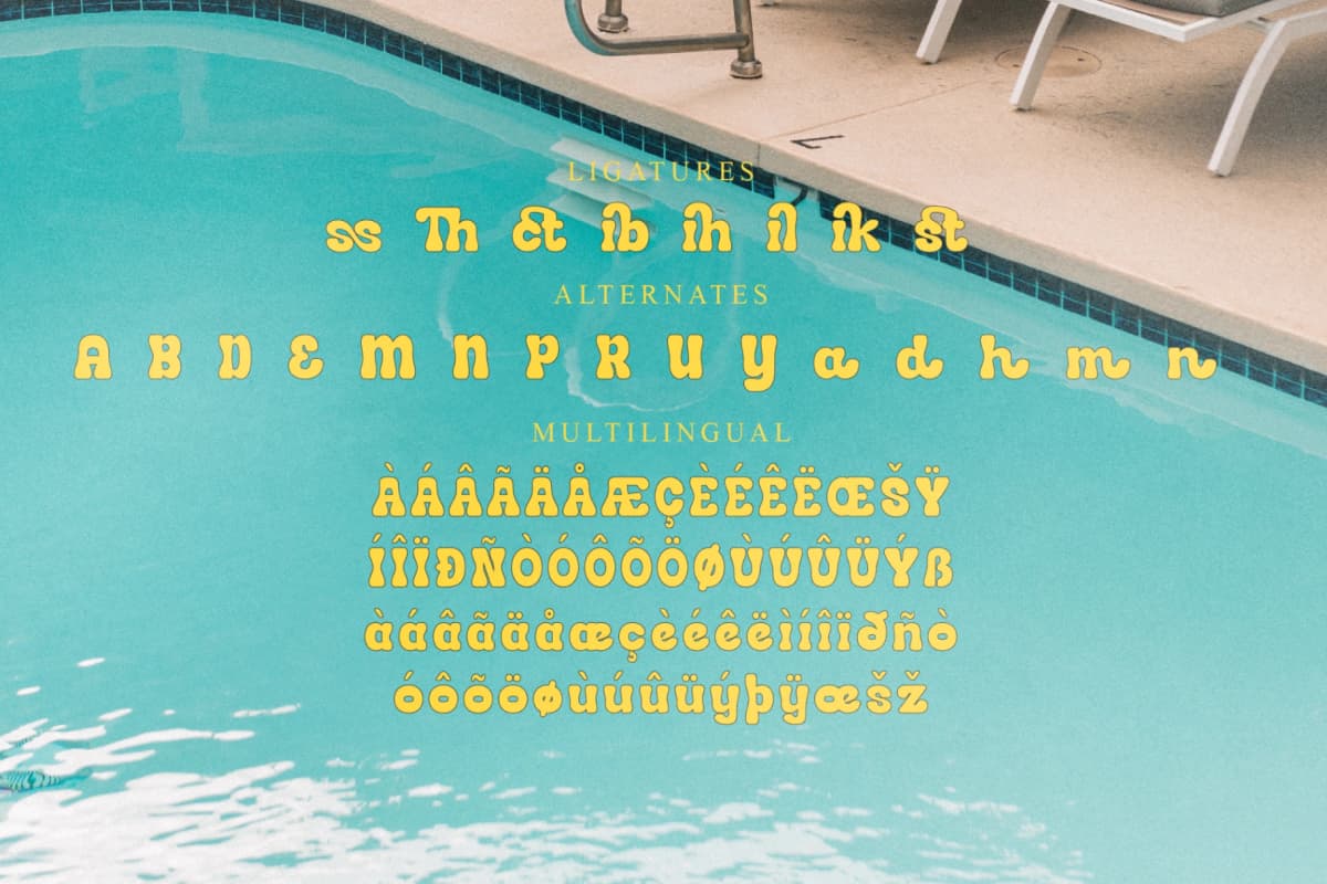 Hendrix Bubble - Groovy Retro Display font preview 14