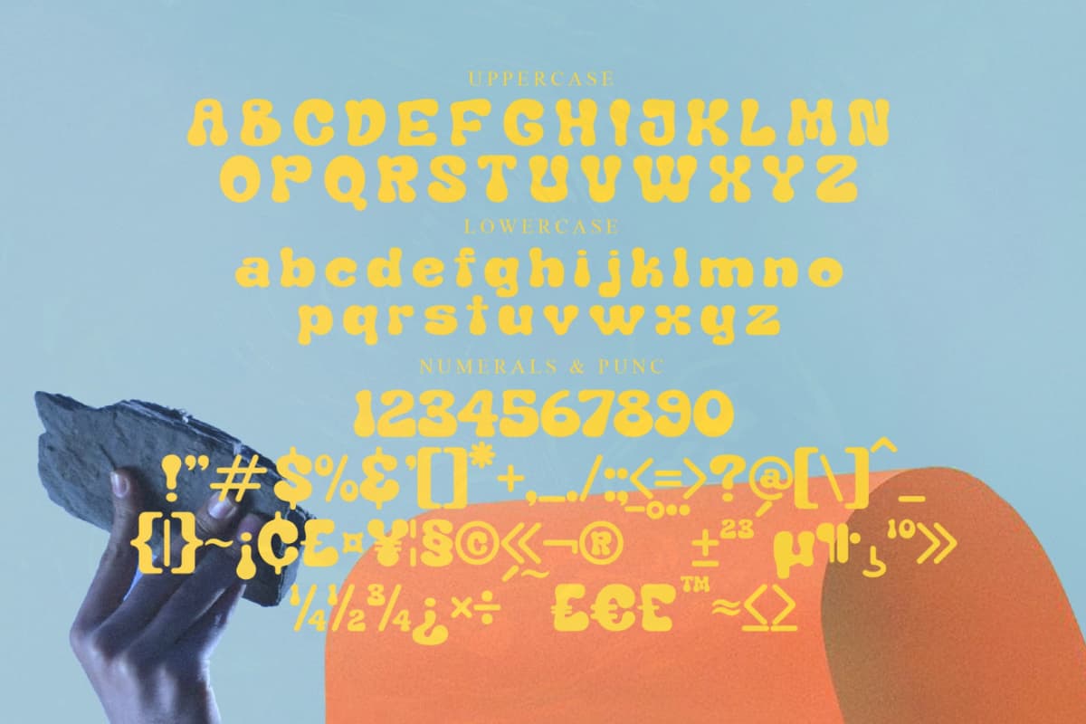 Benomout - Grove Retro Display Font font preview 13