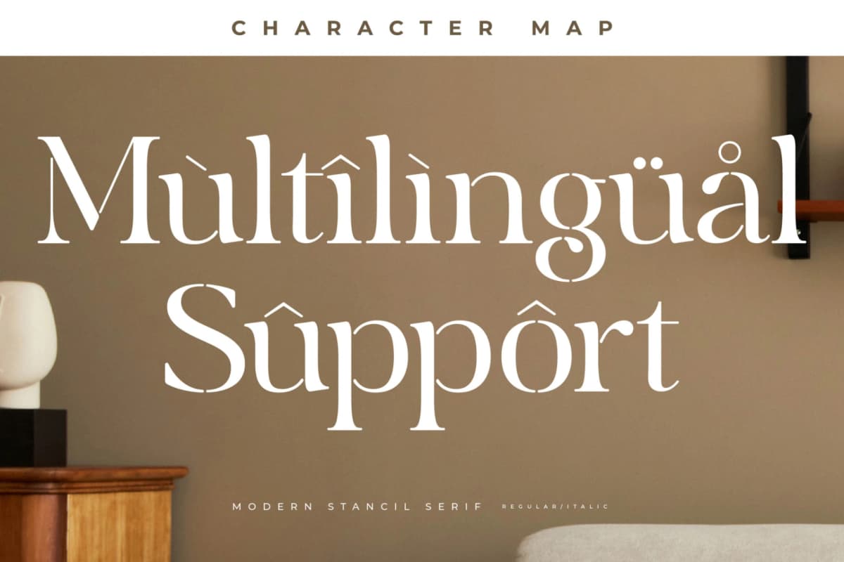 Preview 12 for Mergila – Modern Stancil Serif