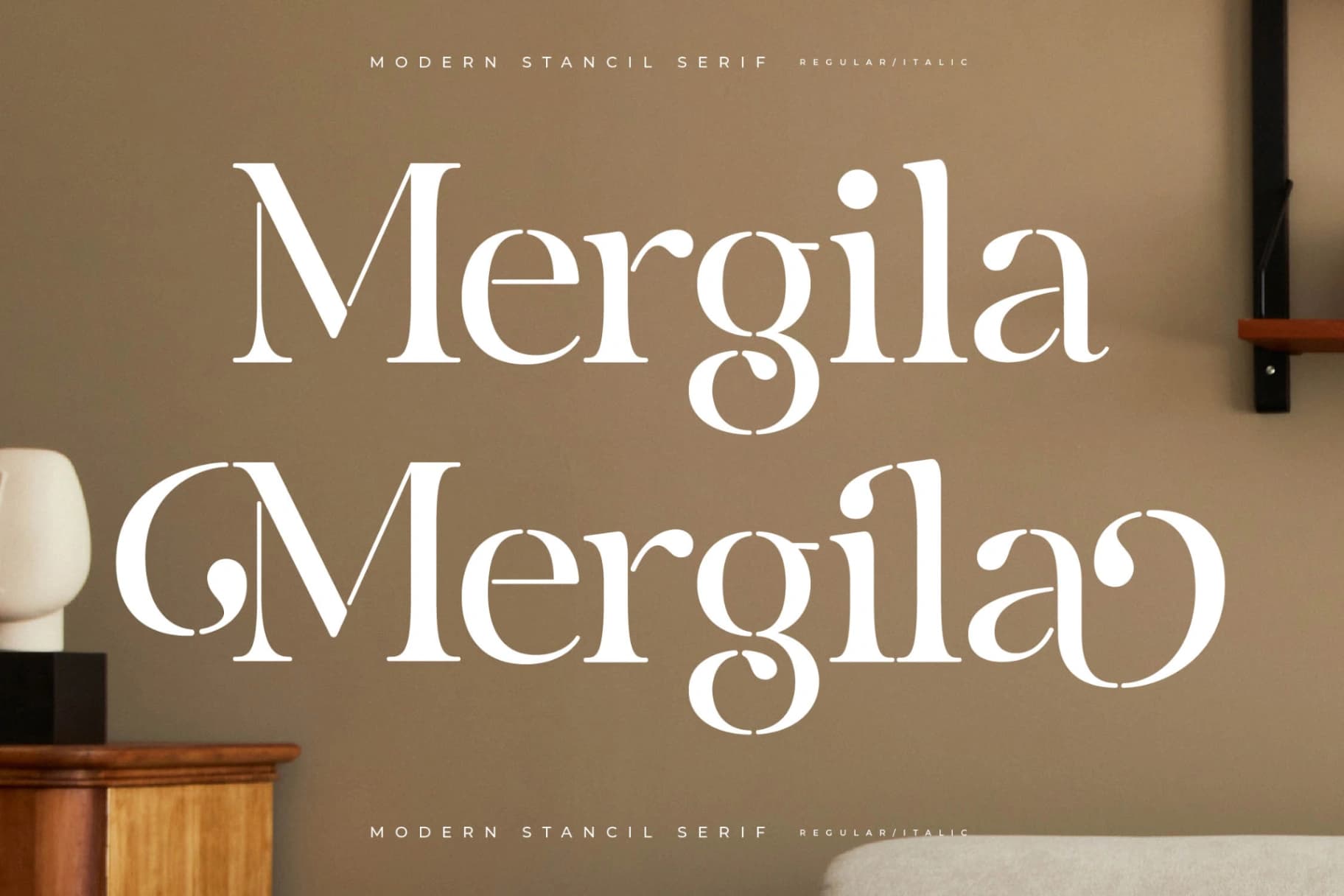 Preview 8 for Mergila – Modern Stancil Serif