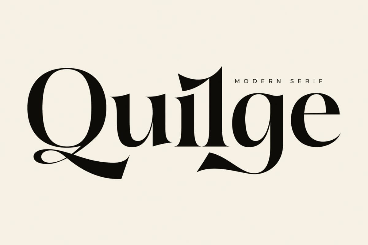 Preview of Quilge - Modern Serif font