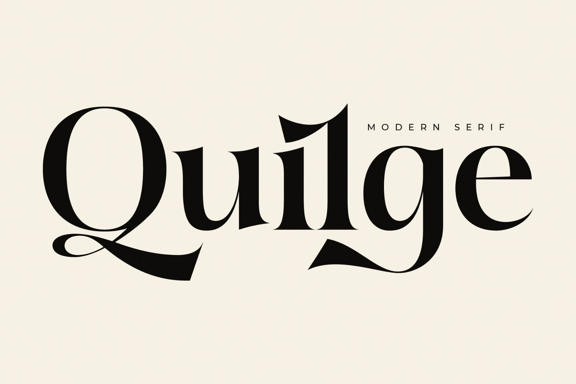 Preview of Quilge - Modern Serif font