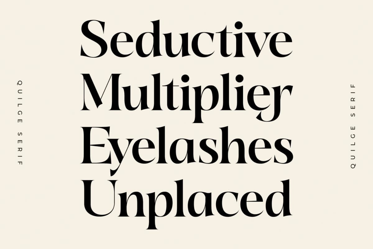 Quilge - Modern Serif font preview 7