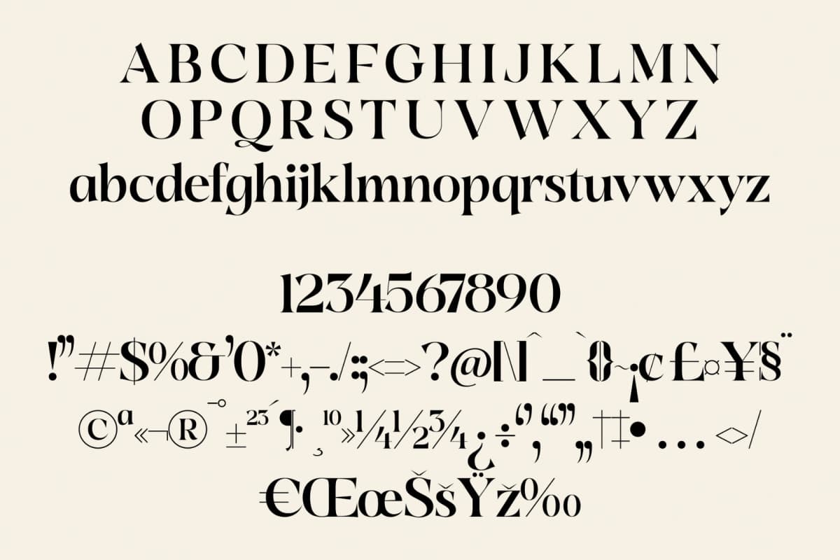 Quilge - Modern Serif font preview 13