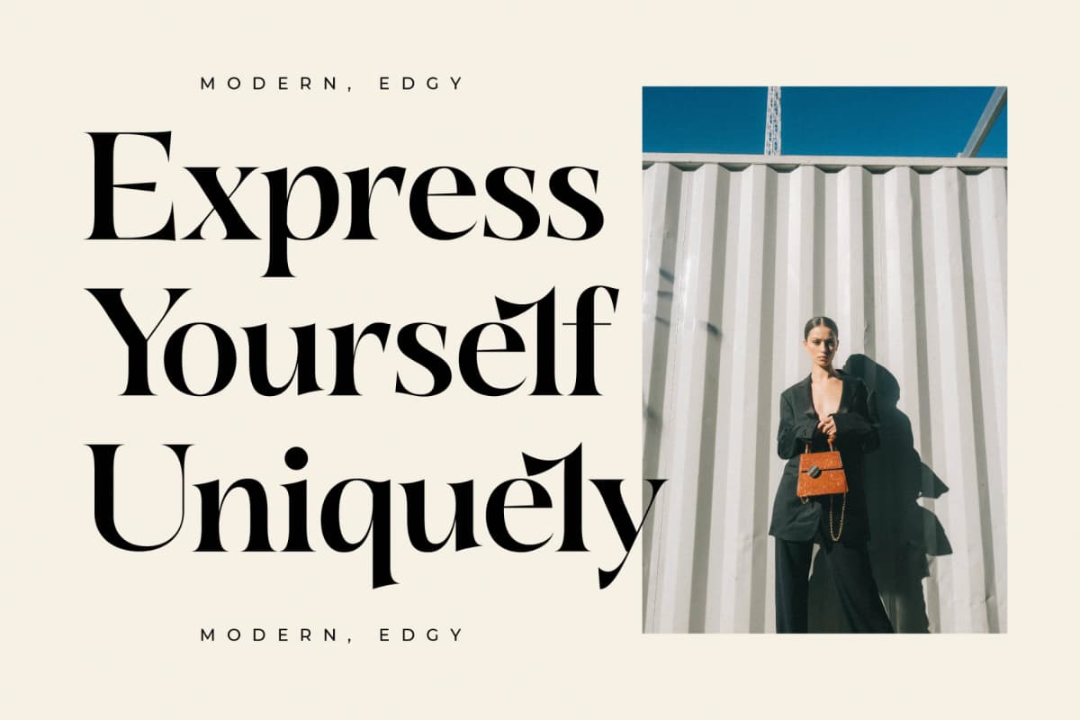 Quilge - Modern Serif font preview 10