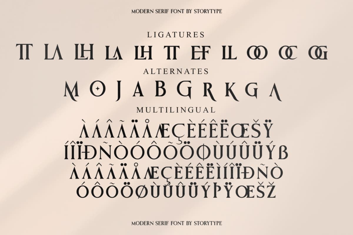 Monster Of Fantasy - Modern Serif Font font preview 14