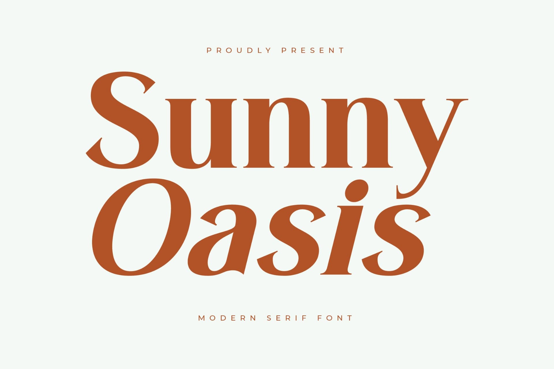 Preview of Sunny Oasis – Modern Serif font font