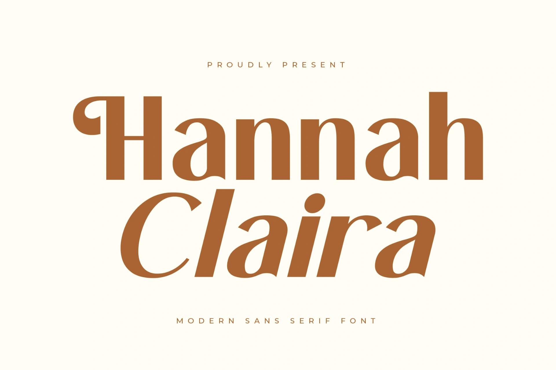 Preview of Hannah Claira – Modern Sans Serif Font font