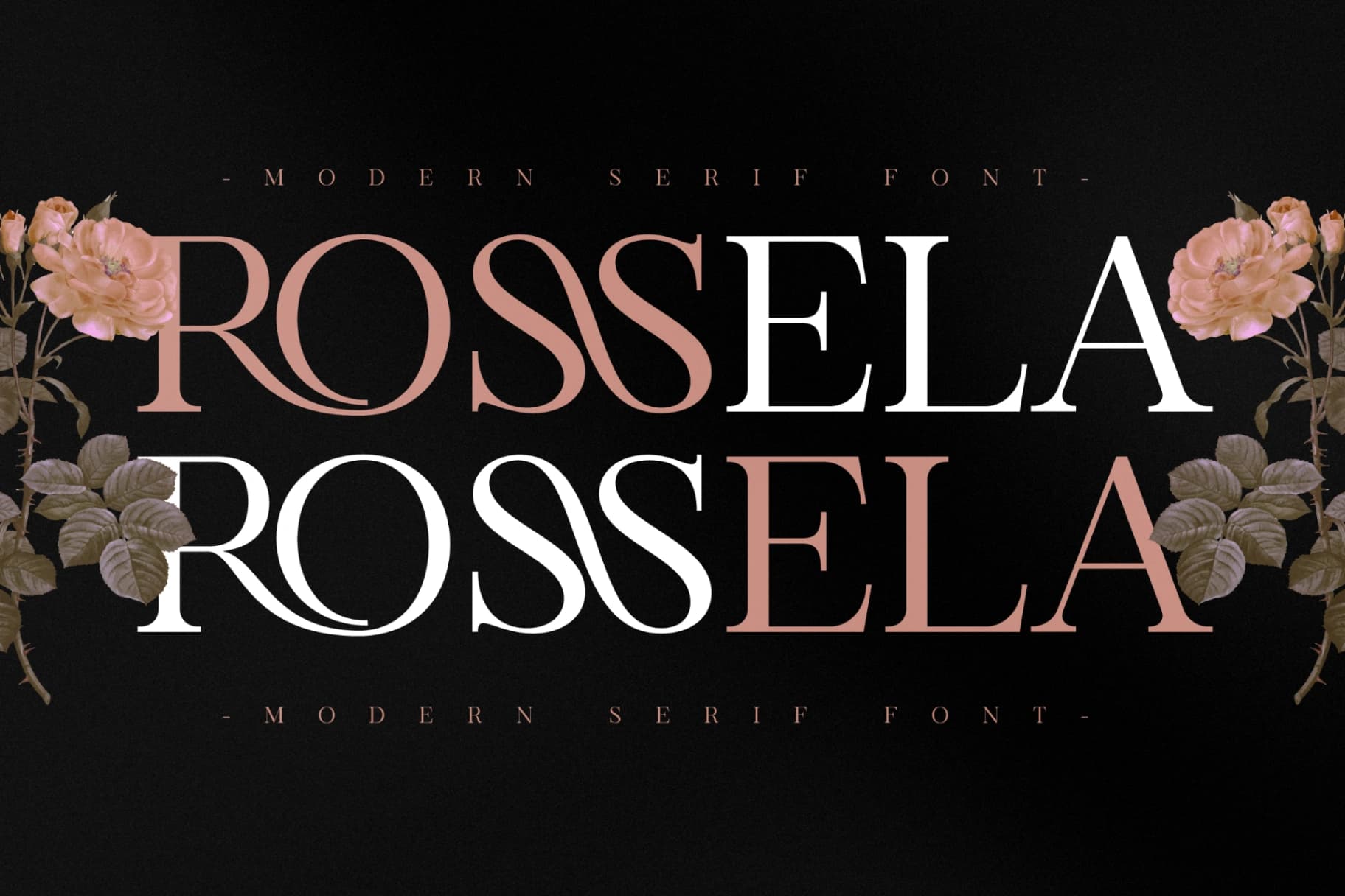 Preview of Rossela - Modern Serif Font font