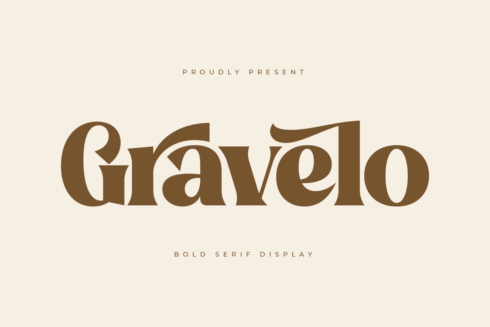 Preview of Gravelo – Bold Serif Display font