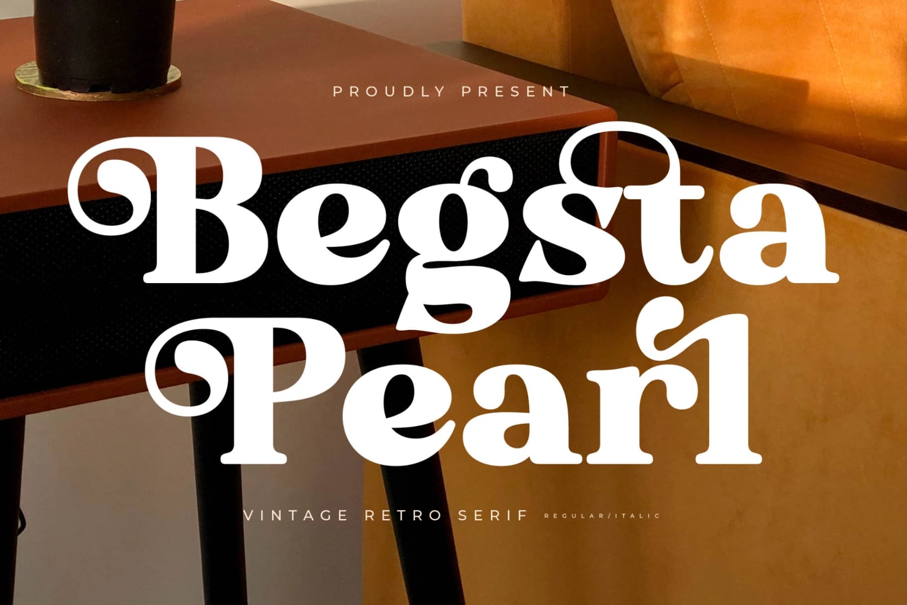 Preview of Begsta Pearl - Vintage Retro Serif font