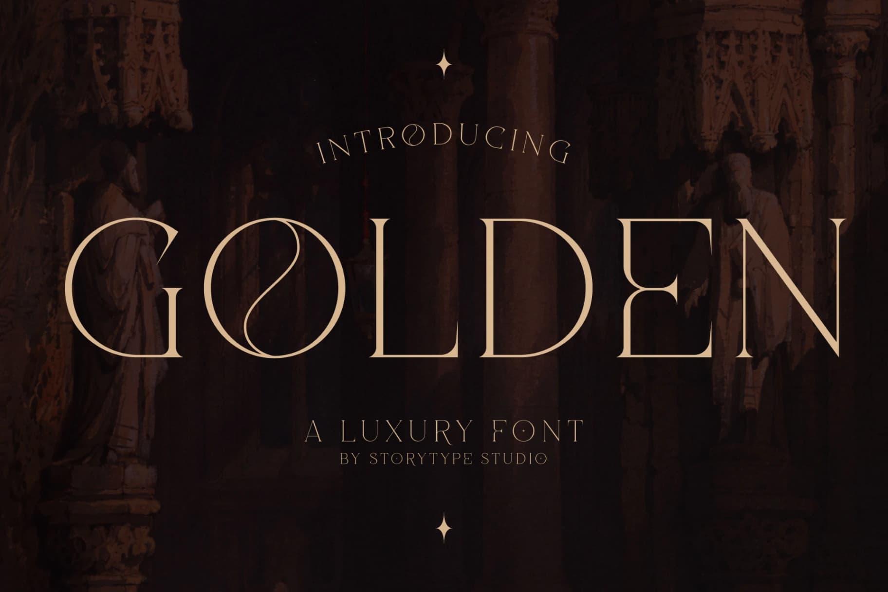 Preview of Golden - Luxury Font font