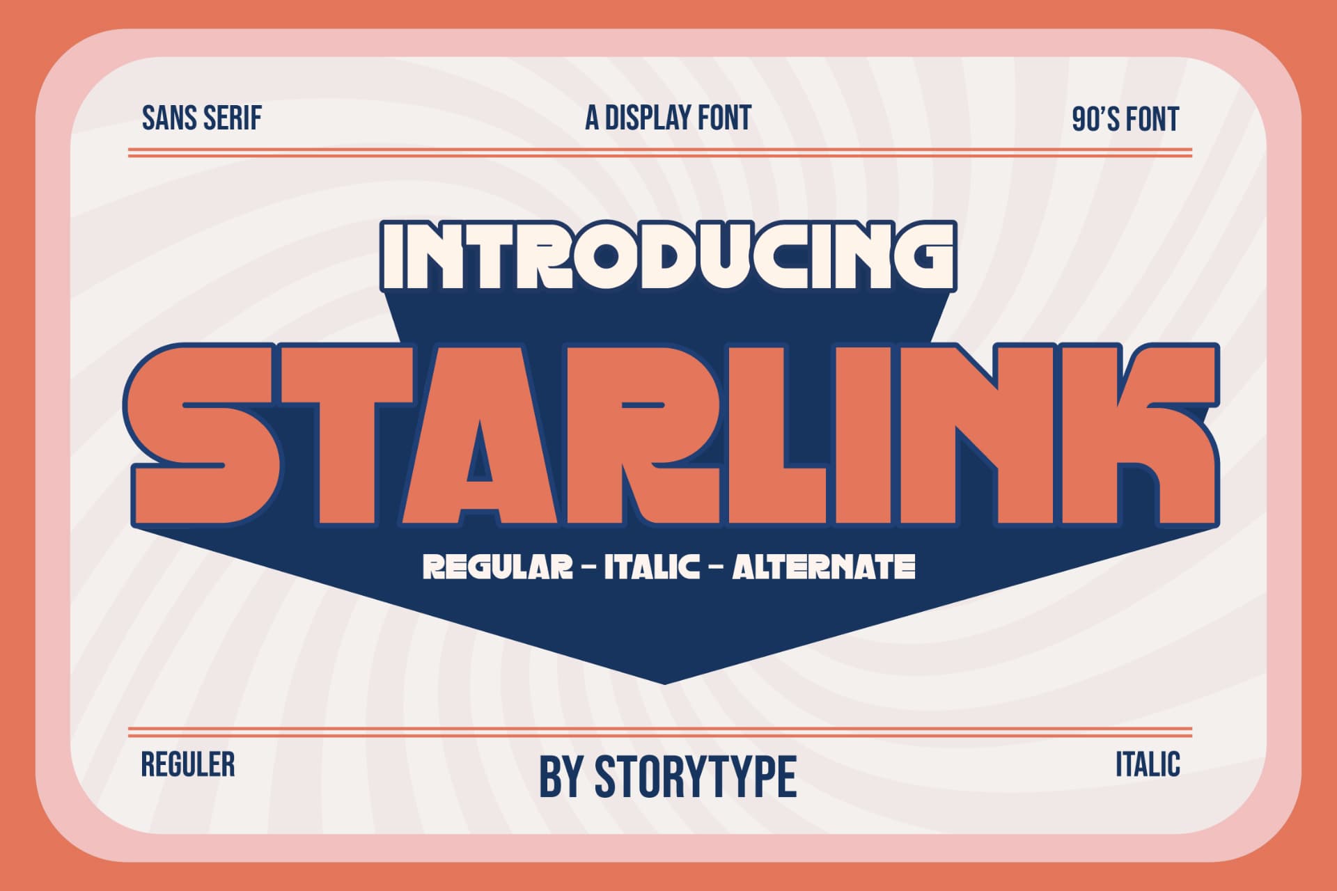 Preview of Starlink Sans Serif Display Font font