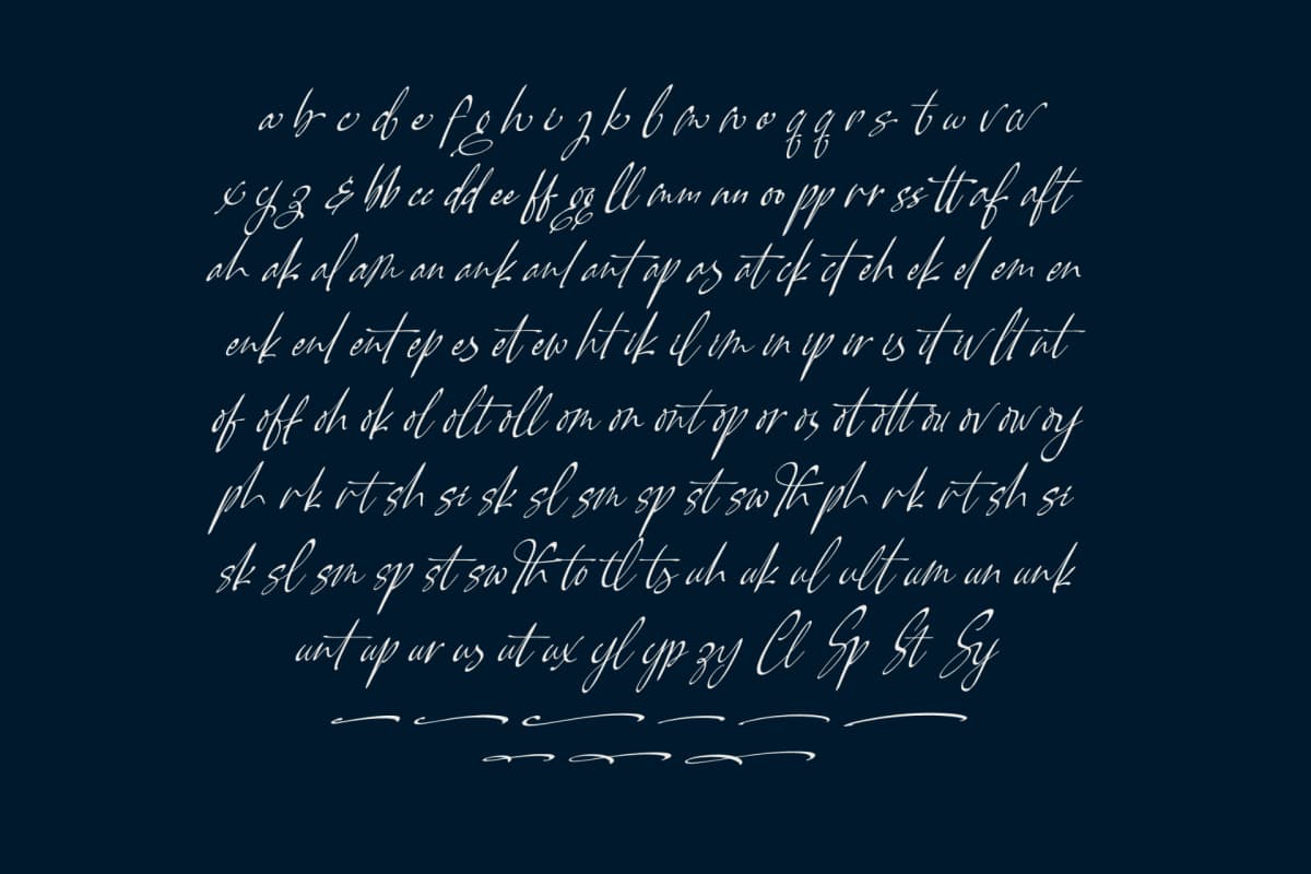 Preview 14 for Pamric Mevira – Handwritten Ink Font