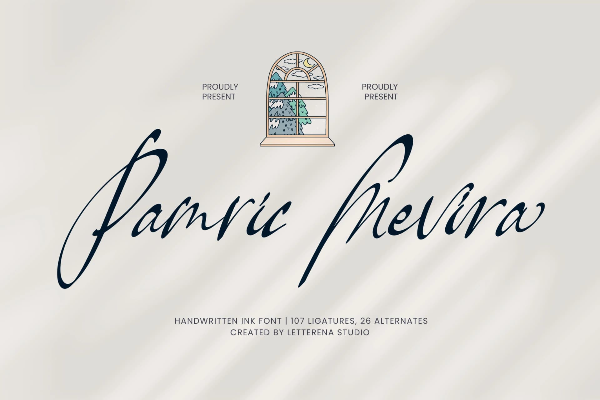 Preview of Pamric Mevira – Handwritten Ink Font font