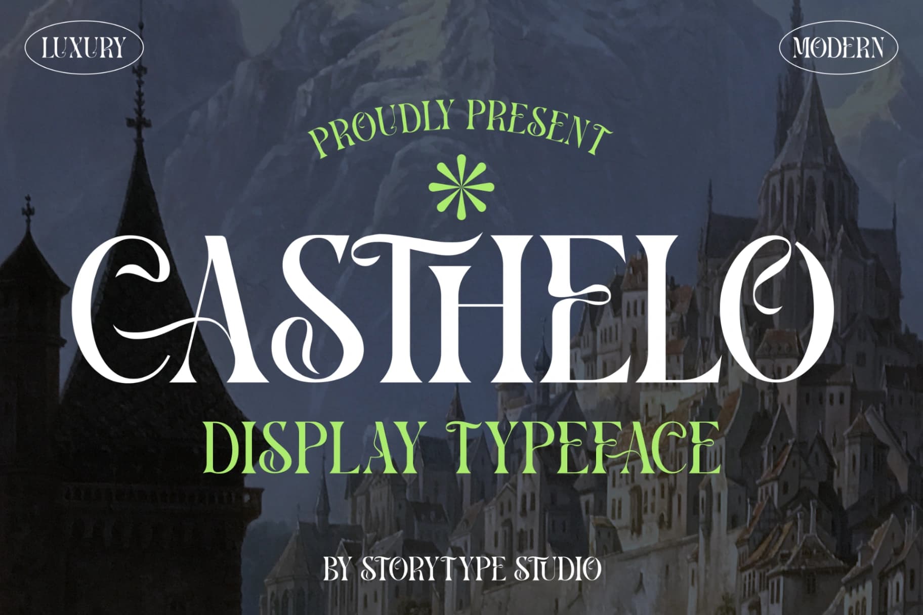 Preview of Casthelo - Display Typeface Font font
