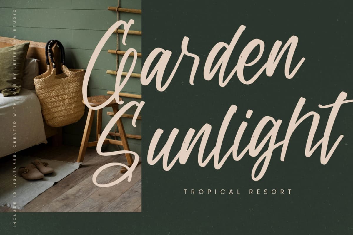 Golden Forest – Modern Handwritten Script font preview 12