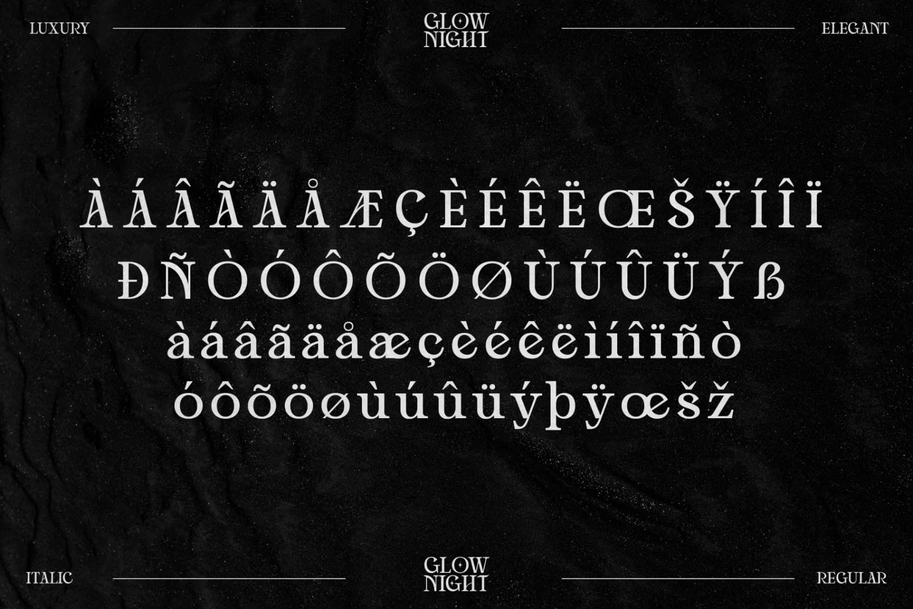 Preview 14 for Glow Night - Stylish Serif Font