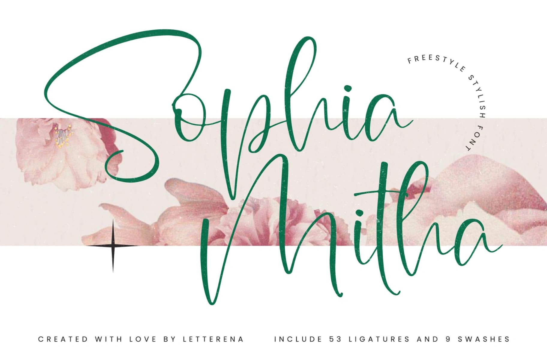 Preview of Sophia Mitha – Freestyle Stylish Font font