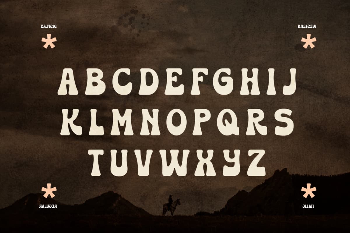 Huston - Western Display Font font preview 12