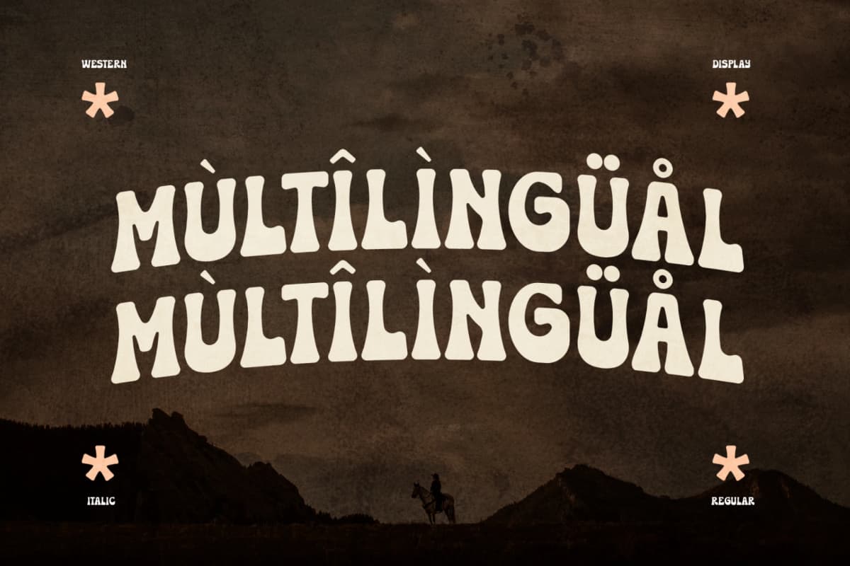 Huston - Western Display Font font preview 11