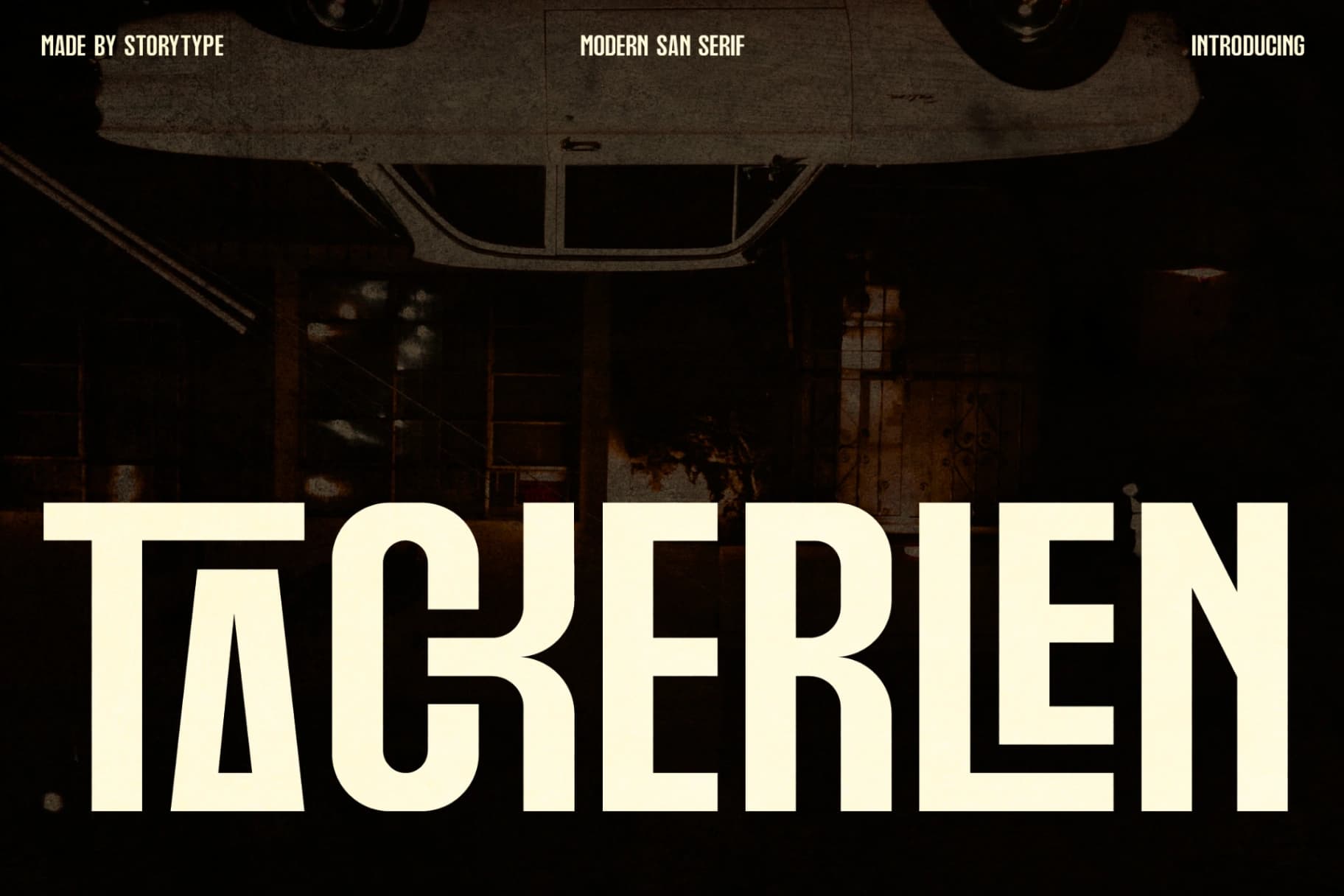 Preview of Tackerlen - Modern Sans Serif Font font
