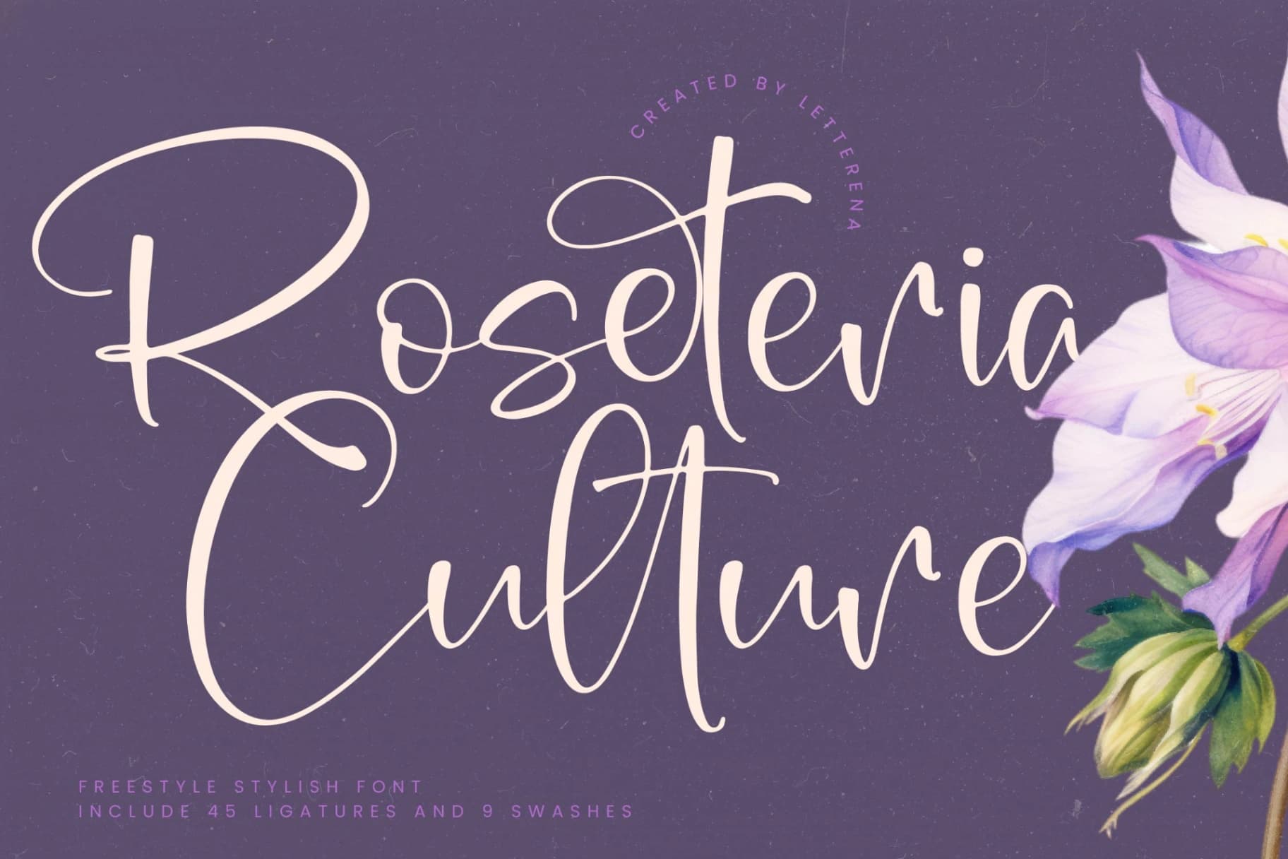 Preview of Roseteria Culture – Freestyle Stylish Font font