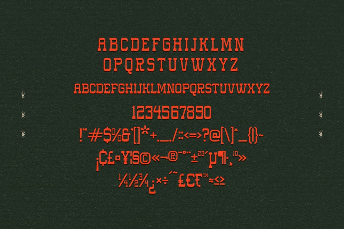 Preview 13 for Western Carlo - Retro Slab Serif Font