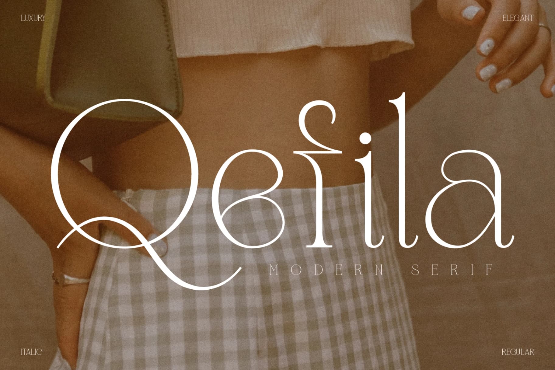 Preview of Qefila - Modern Serif Font font