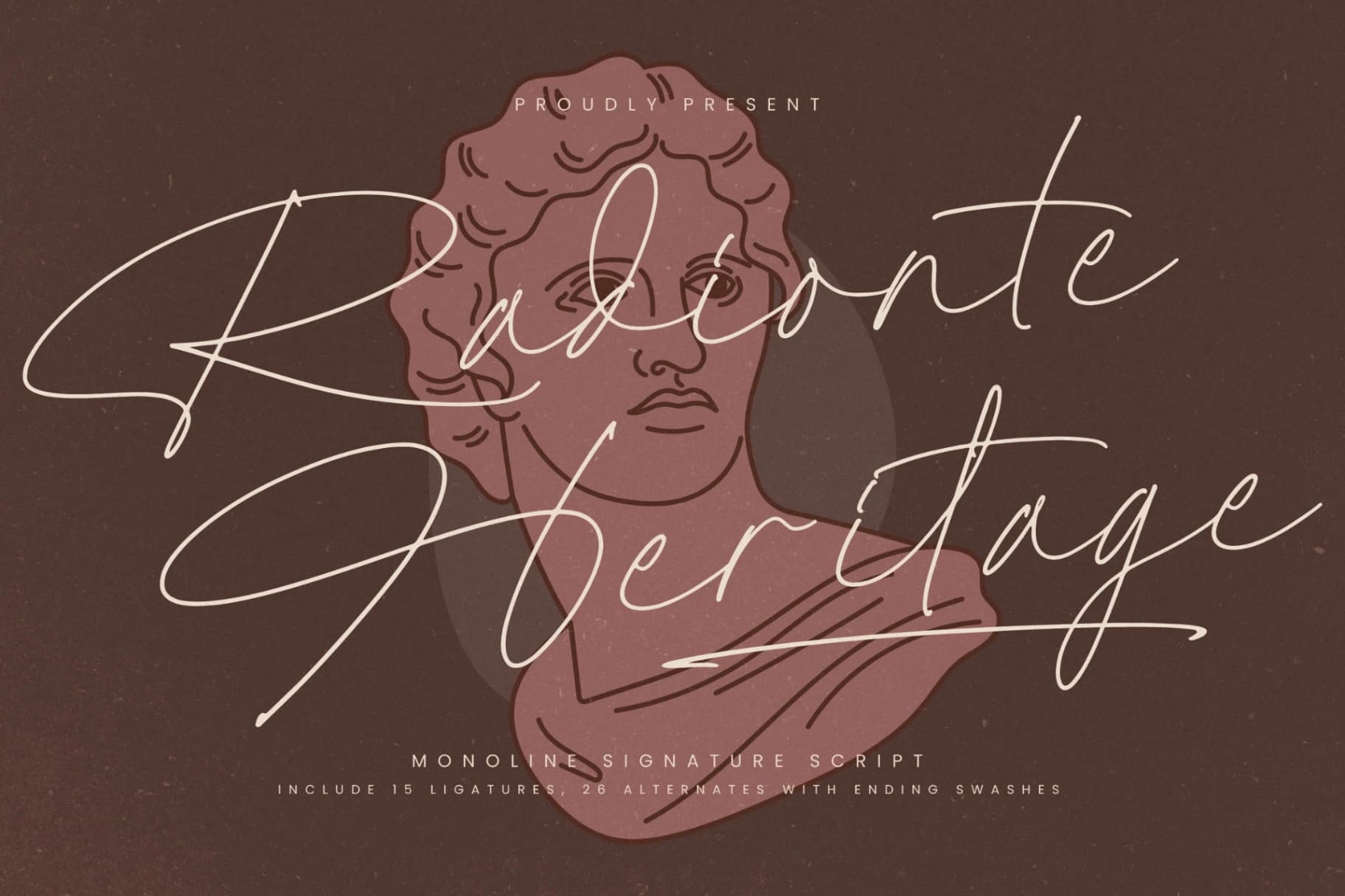 Preview of Radionte Heritage – Monoline Signature Script font