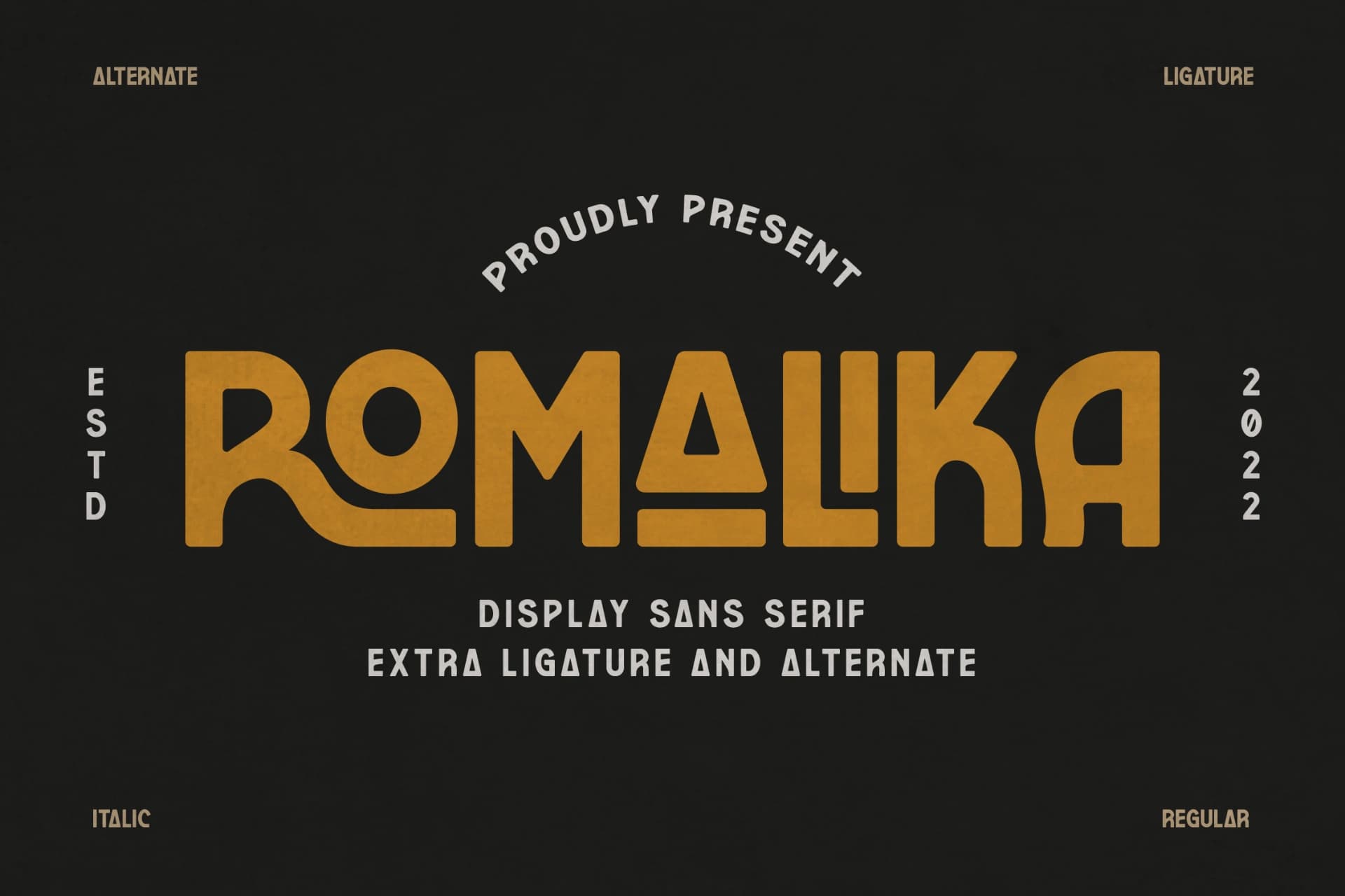 Preview of Romalika - Display Sans Serif Font font