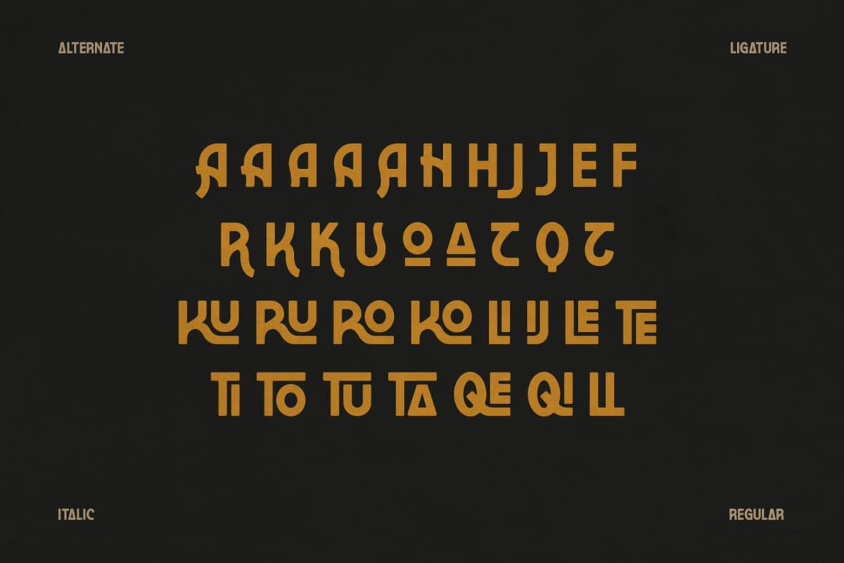 Romalika - Display Sans Serif Font font preview 12