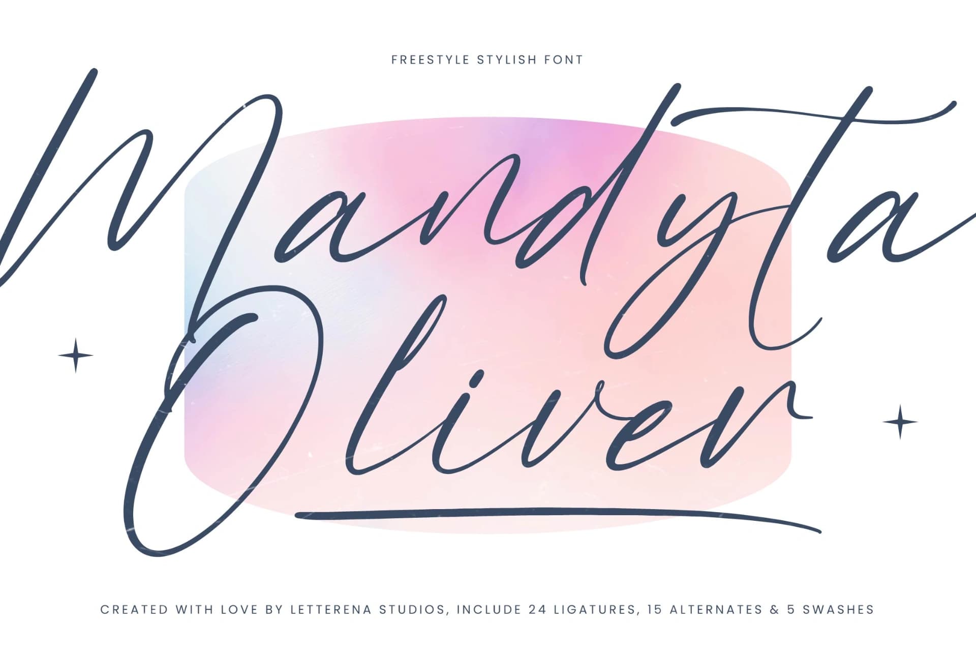 Preview of Mandyta Oliver – Freestyle Stylish Font font