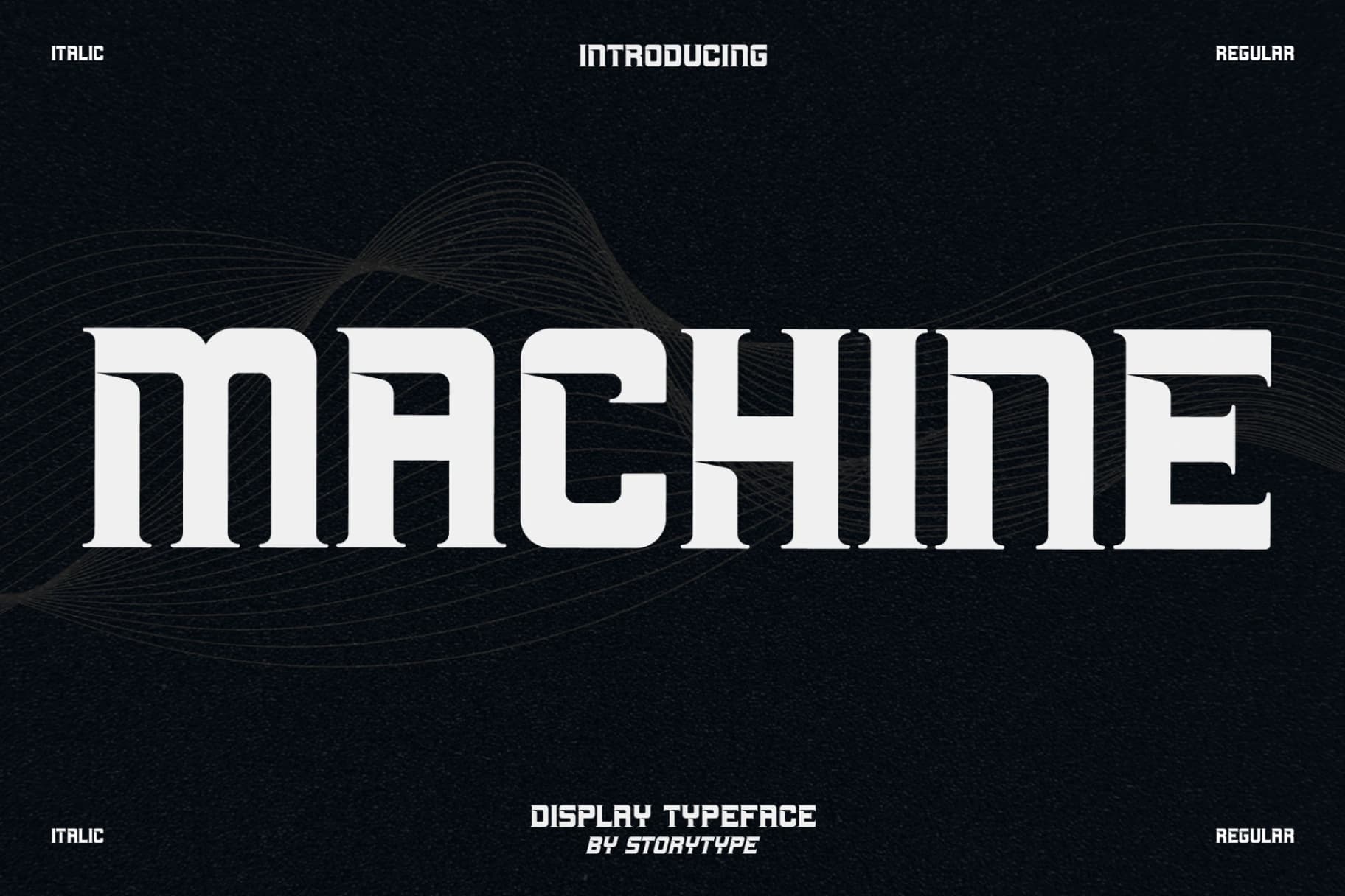 Preview of Machine - Display Typeface Font font