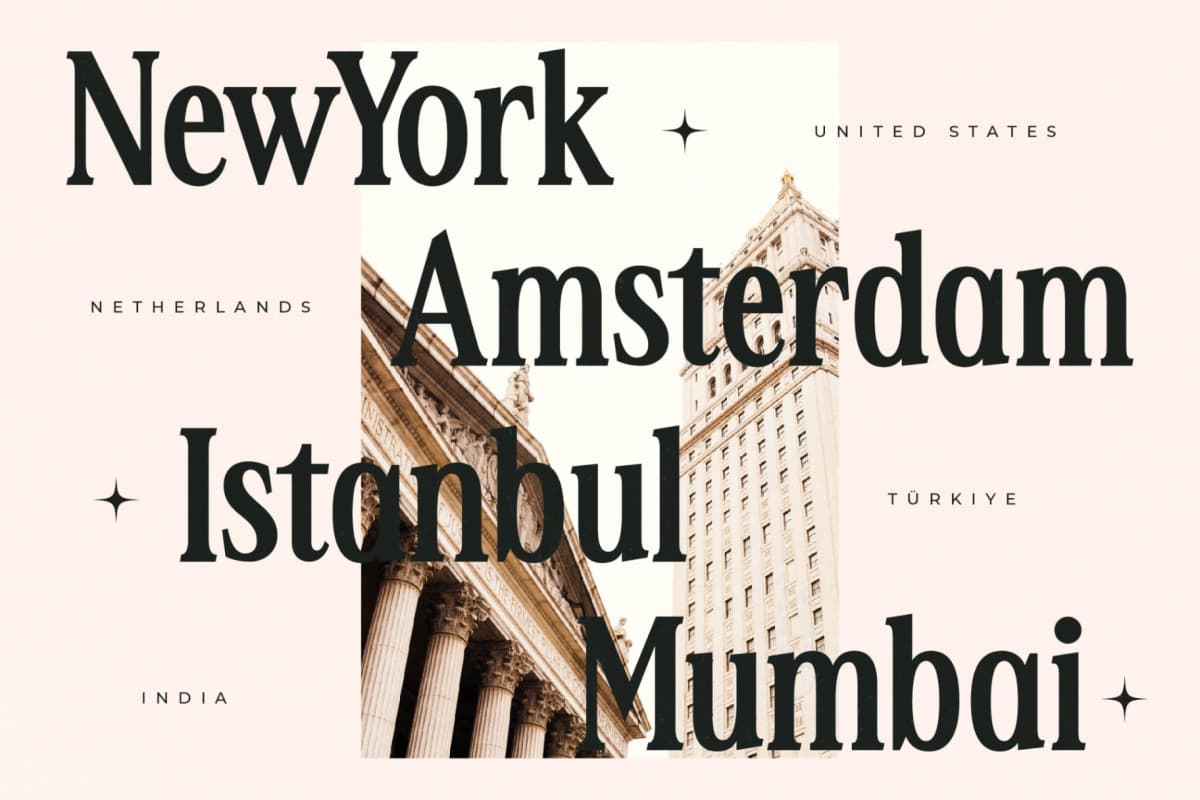 Nightbor – Modern Display Serif font preview 2