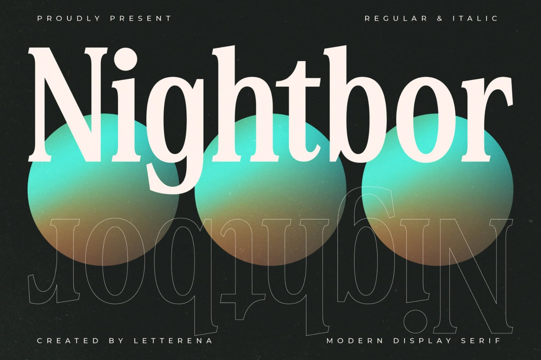 Preview of Nightbor – Modern Display Serif font