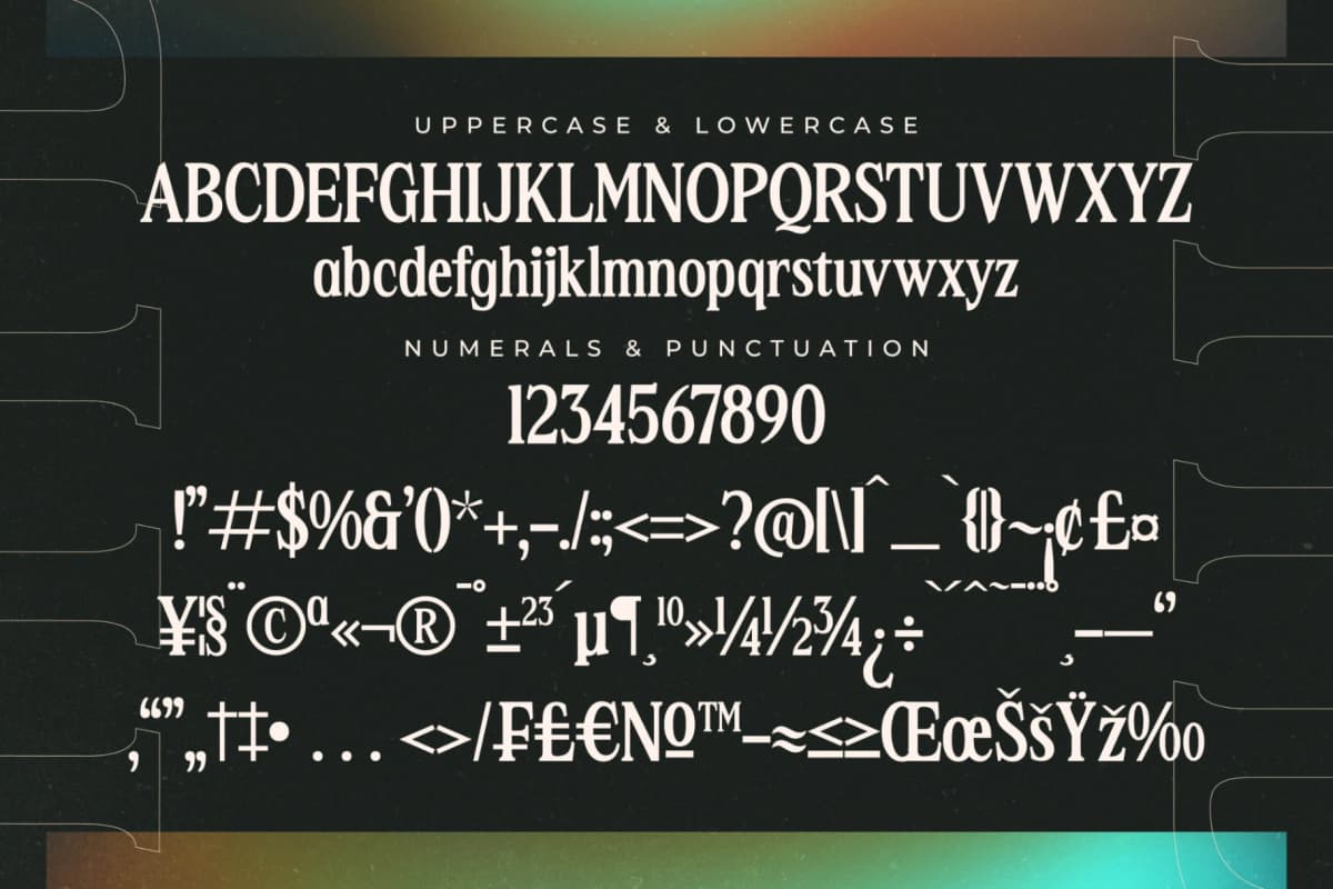 Nightbor – Modern Display Serif font preview 13
