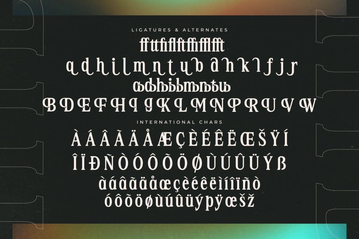 Nightbor – Modern Display Serif font preview 14