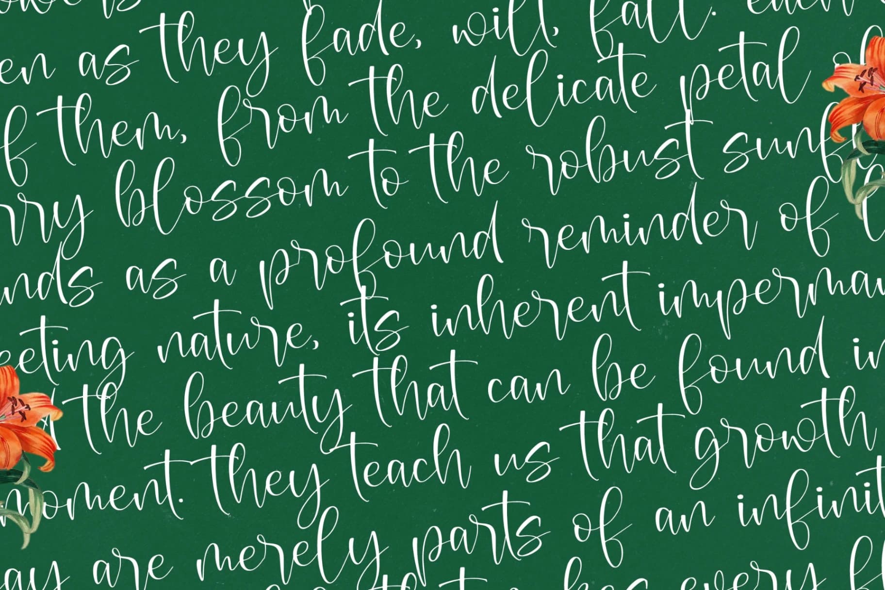 Preview 11 for Bloming Fantasy – Freestyle Stylish Font