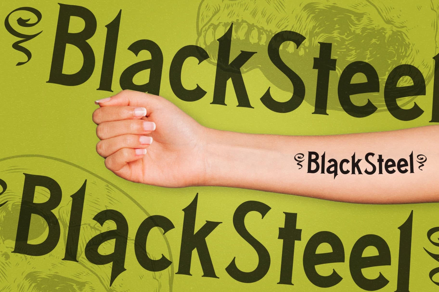Preview 5 for Black Gohan - Display Typeface Font