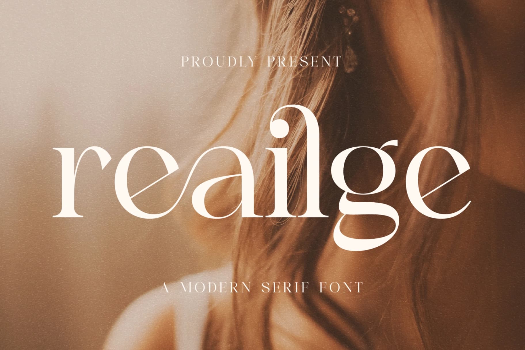 Preview of Reailge - Modern Serif Font font