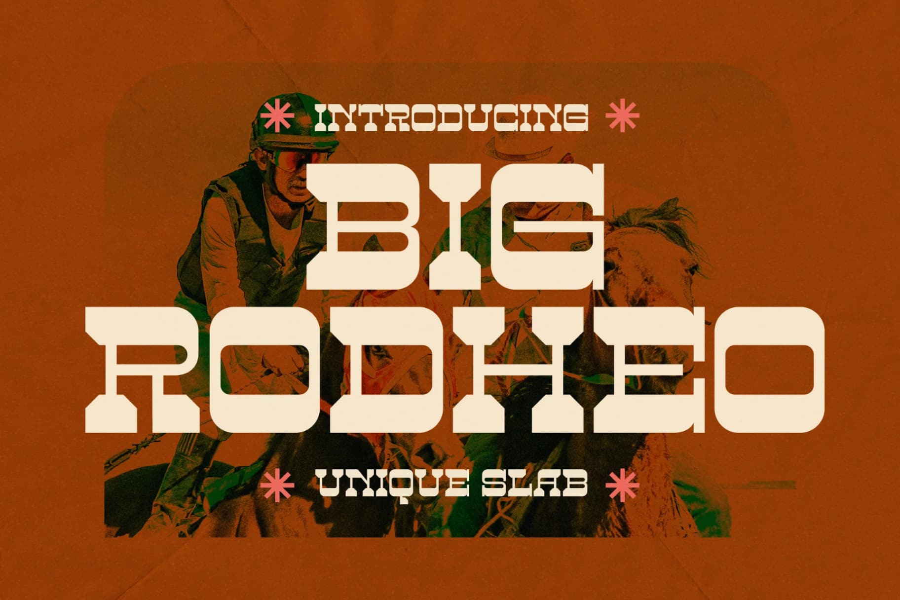 Preview of Big Rodheo - Unique Slab Font font