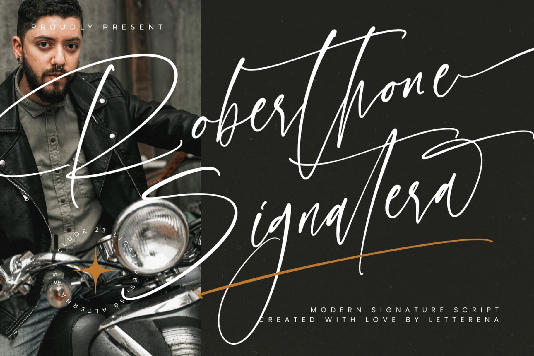Preview of Roberthone Signatera – Modern Signature Script font