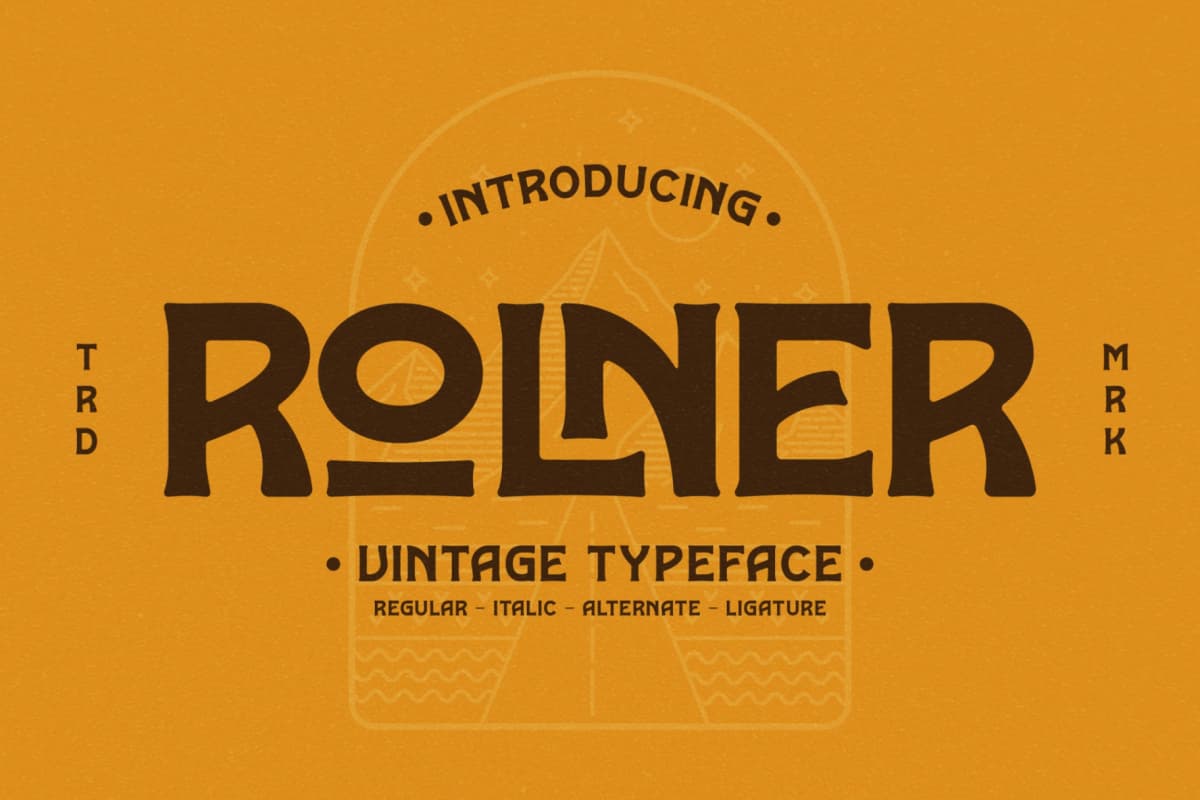 Preview 1 for Rolner - Vintage Typeface Font
