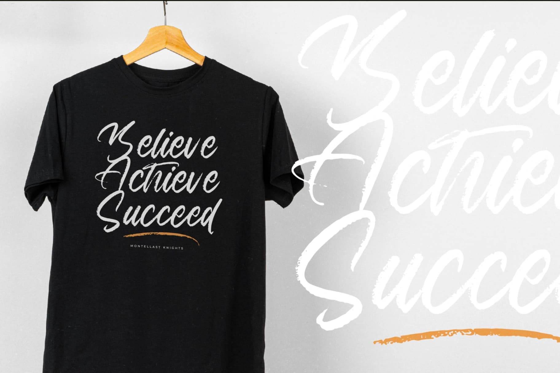 Preview 8 for Montellast Knights – Modern Handbrush Font