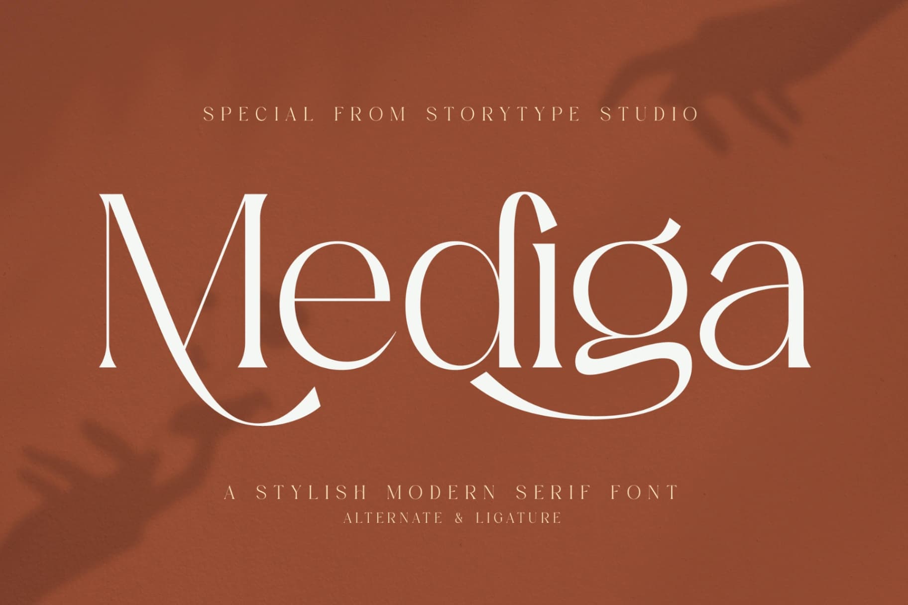 Preview of Mediga - Stylish Modern Font font
